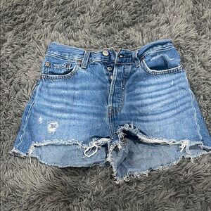 Distressed Denim Shorts